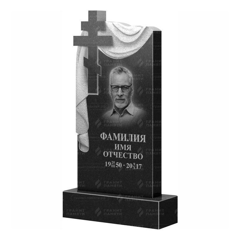 Памятники из гранита с крестом в Краснодаре | Гранитный памятник ФГ-085