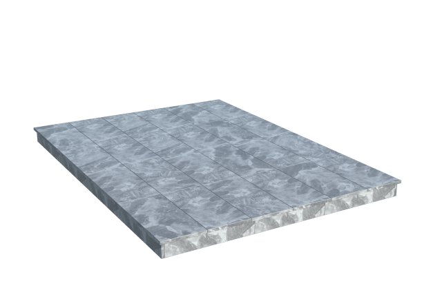 Площадки на могилу в Краснодаре | Площадка с вертикальной (10 см) мраморной облицовкой