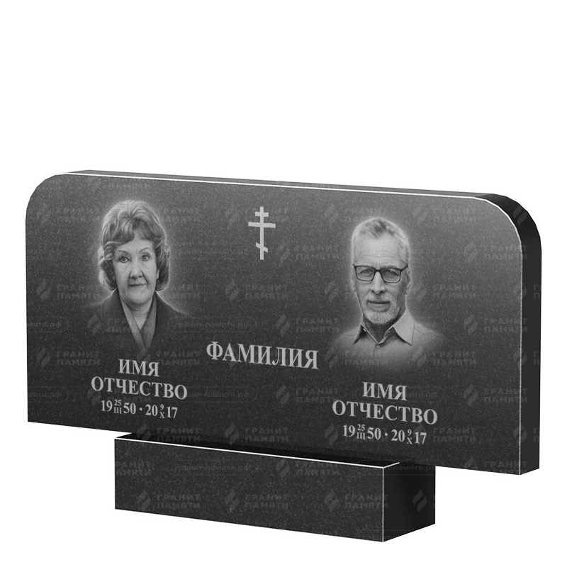 Памятники из гранита двойные в Краснодаре | Двойной гранитный памятник ФГ-254