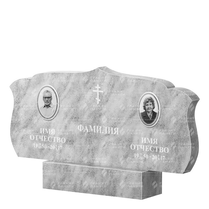 Памятники из мрамора в Краснодаре | Двойной мраморный памятник ФМ-130