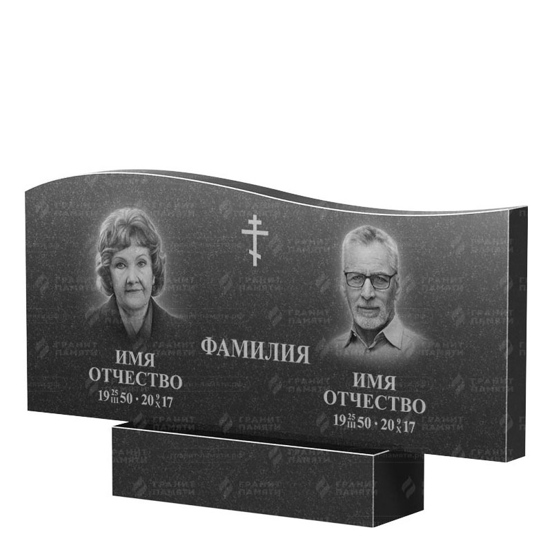 Памятники из гранита двойные в Краснодаре | Двойной гранитный памятник ФГ-255