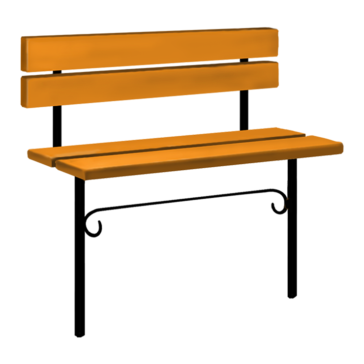 Металлические оградки, столы, скамейки в Краснодаре | Скамейка №4 со спинкой