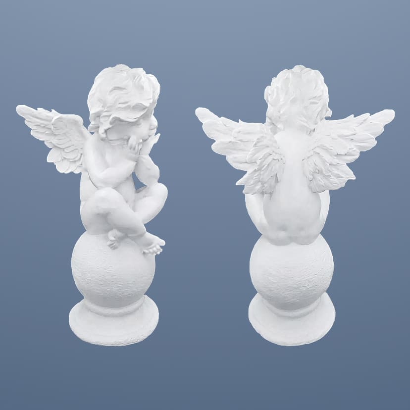 Скульптуры из искусственного мрамора в Краснодаре | Скульптура ангел на шаре №1