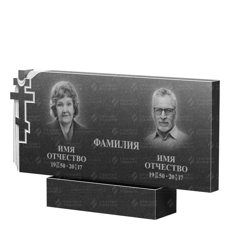 Памятники из гранита двойные в Краснодаре | Двойной гранитный памятник ФГ-139