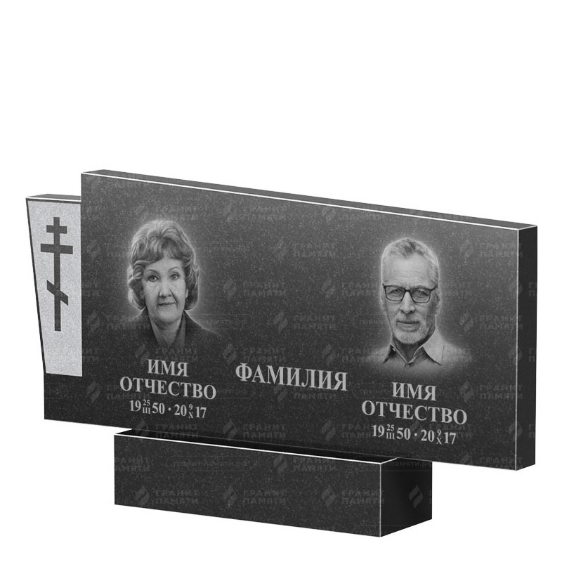 Памятники из гранита двойные в Краснодаре | Двойной гранитный памятник ФГ-137