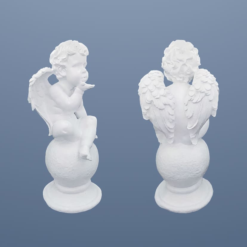 Скульптуры из искусственного мрамора в Краснодаре | Скульптура ангел на шаре №2