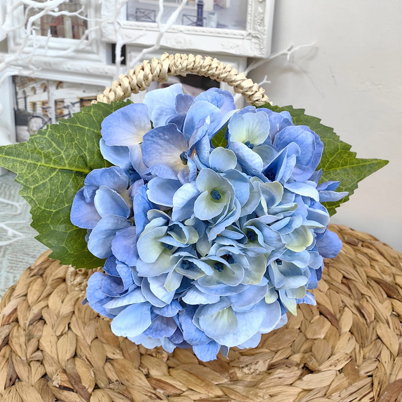 Искусственные цветы в Краснодаре | Цветок искусственный «Гортензия», голубая, одиночный