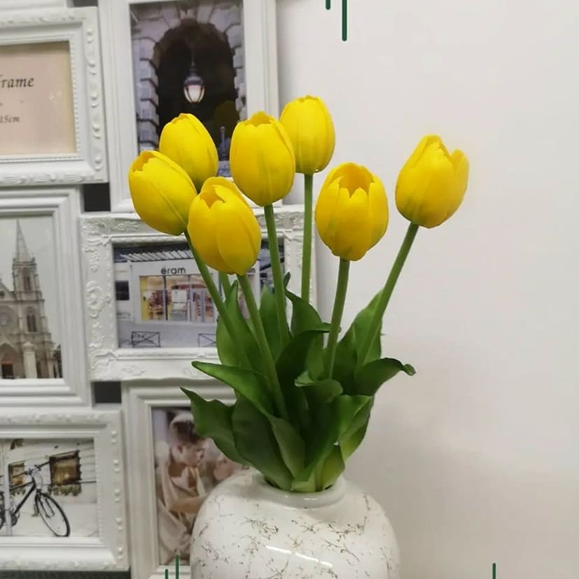 Искусственные цветы в Краснодаре | Цветы искусственные «Тюльпаны», желтые, букет