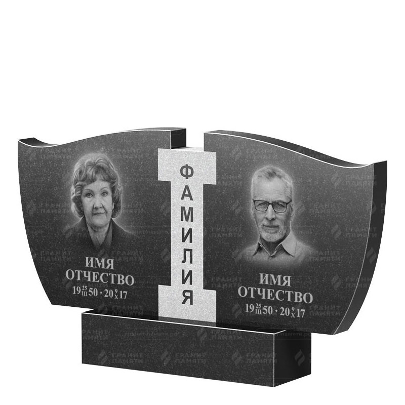 Памятники из гранита двойные в Краснодаре | Двойной гранитный памятник ФГ-138