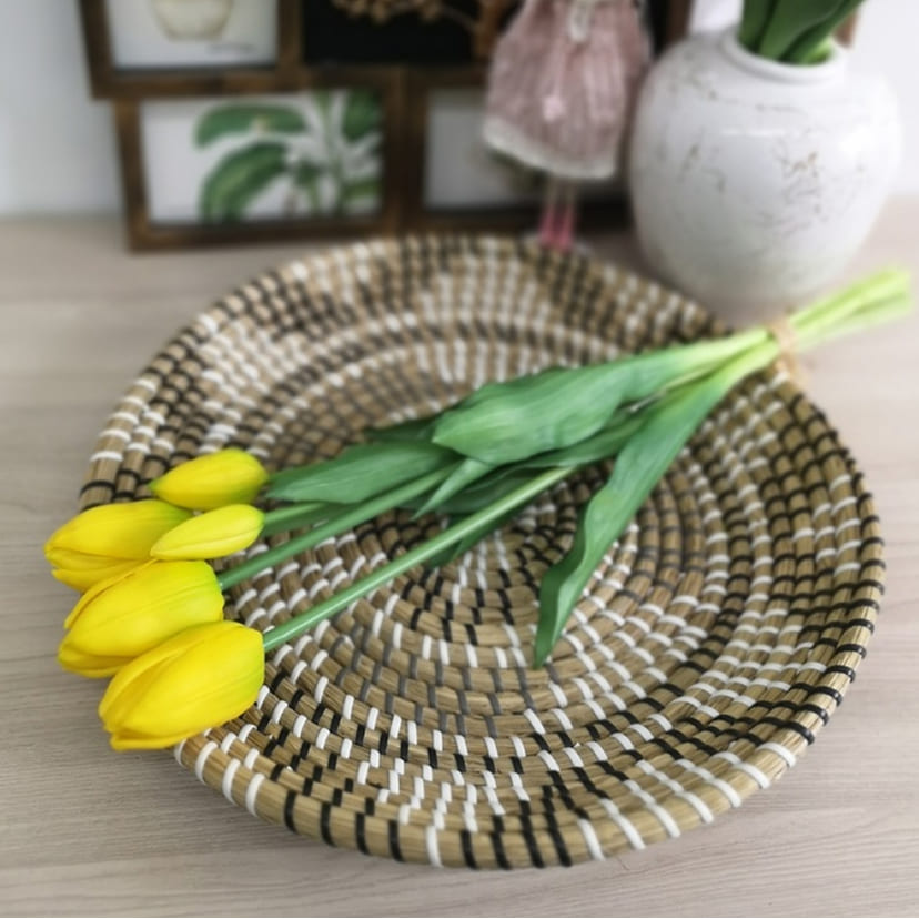 Искусственные цветы в Краснодаре | Цветы искусственные «Тюльпаны, бутоны», желтые, букет