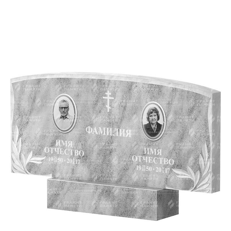 Памятники из мрамора в Краснодаре | Двойной мраморный памятник ФМ-135