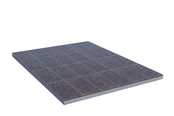 Площадки на могилу в Краснодаре | Площадка с облицовкой Дымовским гранитом