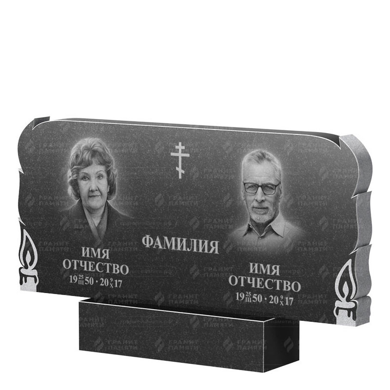 Памятники из гранита двойные в Краснодаре | Двойной гранитный памятник ФГ-133