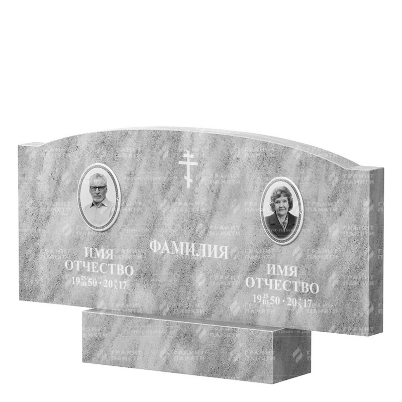 Памятники из мрамора в Краснодаре | Двойной мраморный памятник ФМ-257