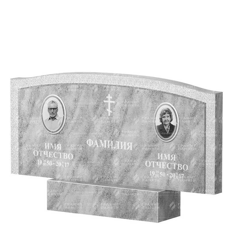 Памятники из мрамора в Краснодаре | Двойной мраморный памятник ФМ-131