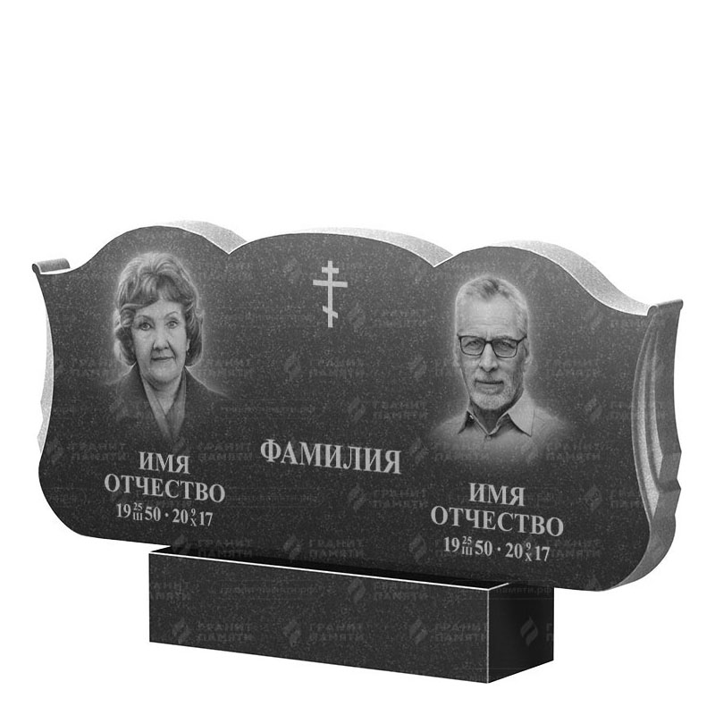 Гранитные памятники в Краснодаре | Двойной гранитный памятник ФГ-261