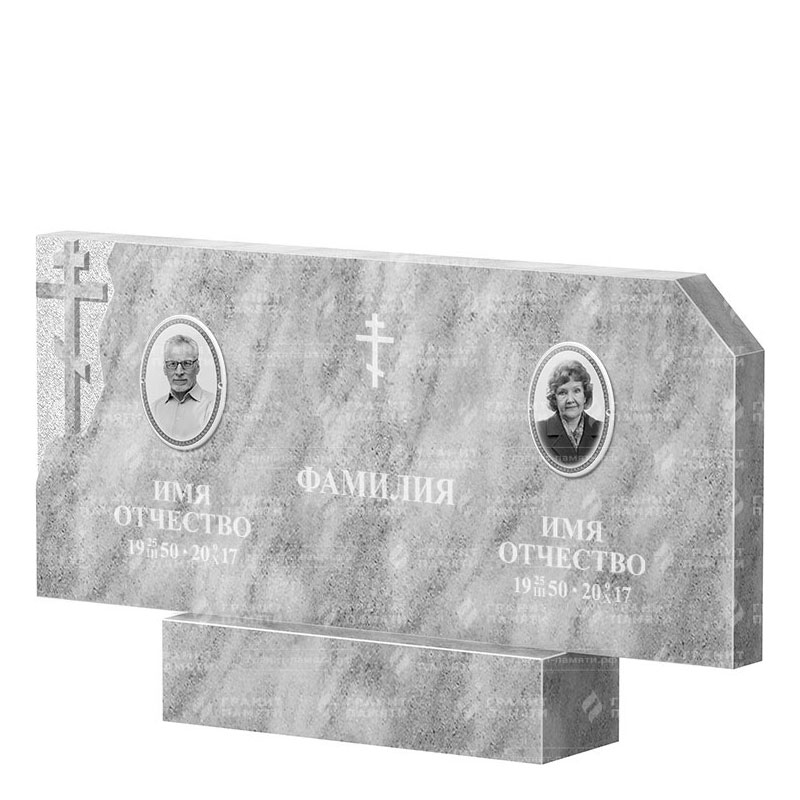 Памятники из мрамора в Краснодаре | Двойной мраморный памятник ФМ-134