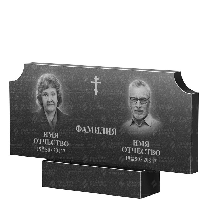 Памятники из гранита двойные в Краснодаре | Двойной гранитный памятник ФГ-253