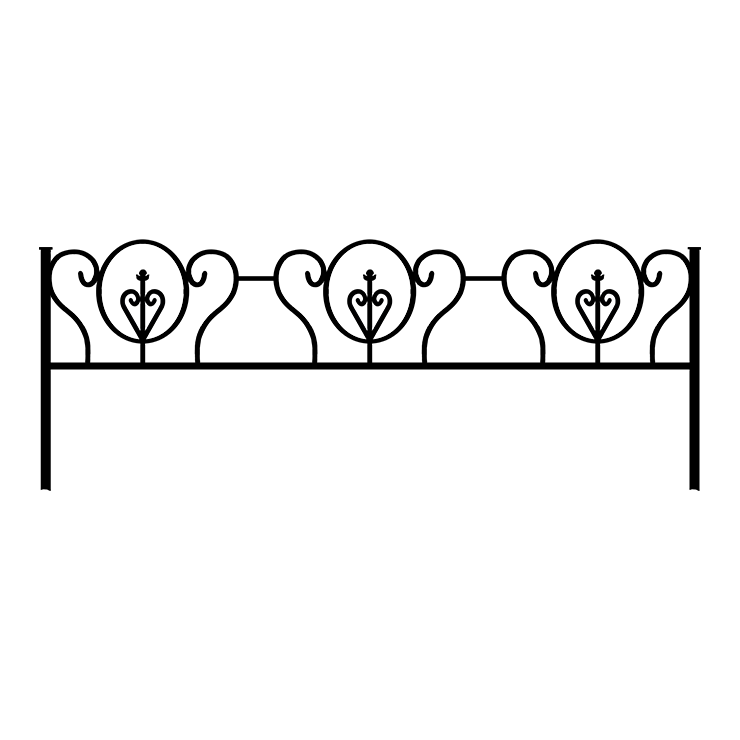 Металлические оградки, столы, скамейки в Краснодаре | Оградка №3