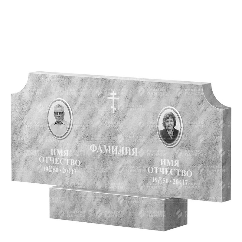 Памятники из мрамора в Краснодаре | Двойной мраморный памятник ФМ-253