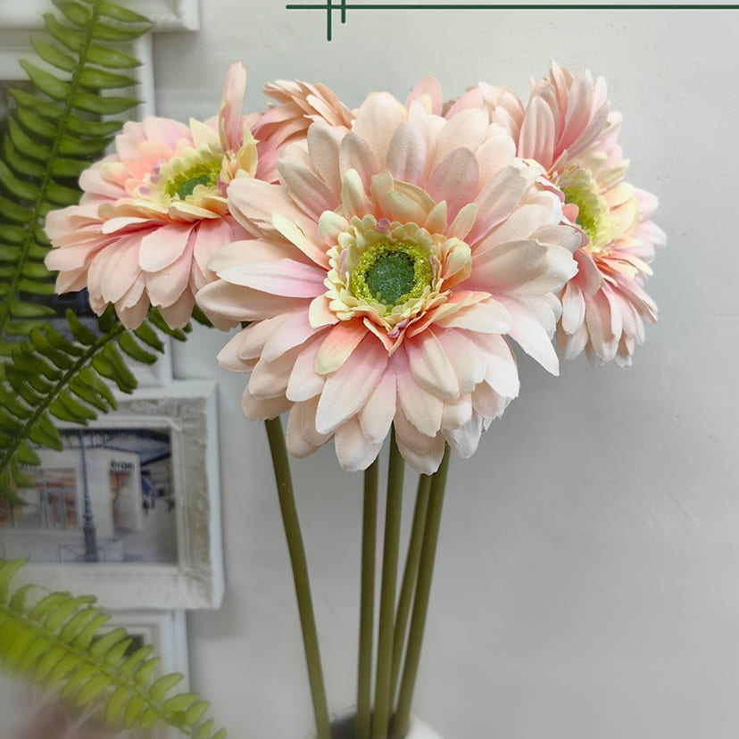 Искусственные цветы в Краснодаре | Цветок искусственный «Гербера», молочно-розовая, одиночный