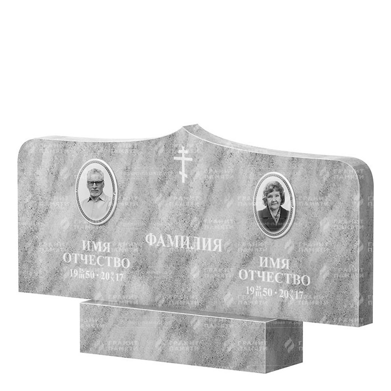 Памятники из мрамора в Краснодаре | Двойной мраморный памятник ФМ-260