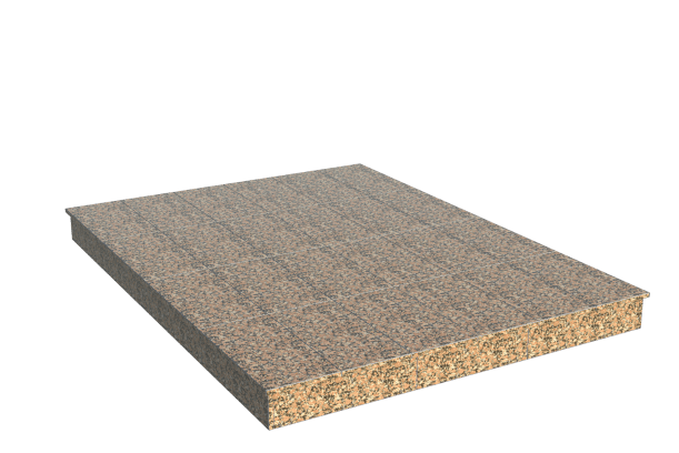 Площадки на могилу в Краснодаре | Площадка с вертикальной (15 см) облицовкой Южно-султаевским гранитом