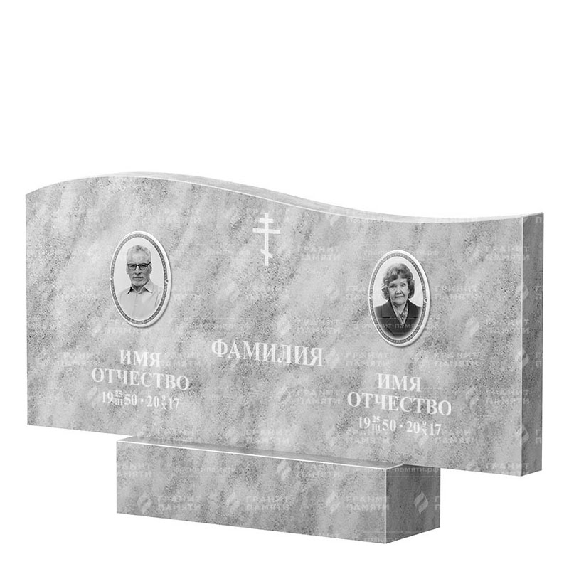 Памятники из мрамора в Краснодаре | Двойной мраморный памятник ФМ-255