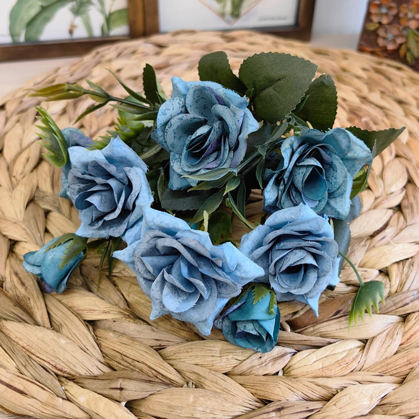 Искусственные цветы в Краснодаре | Цветы искусственные «Розы», синие, букет