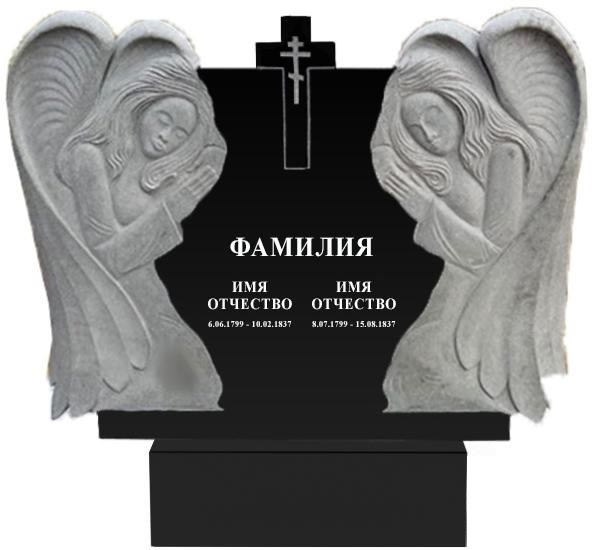 Памятники с ангелом на могилу в Краснодаре | Гранитный памятник Ангел №1