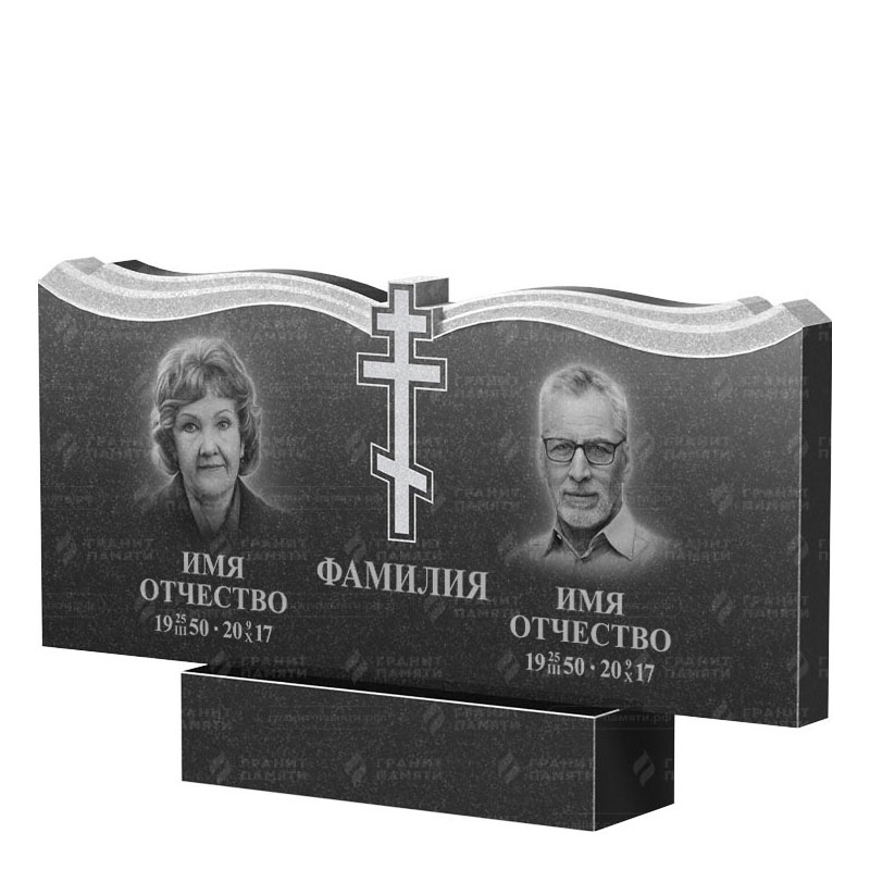 Гранитные памятники в Краснодаре | Двойной гранитный памятник ФГ-262