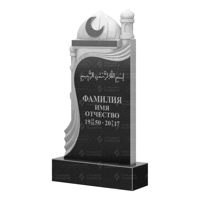 Мусульманские памятники на могилу в Краснодаре | Гранитный памятник ФГ-228