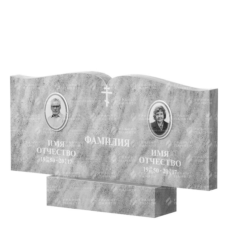 Памятники из мрамора в Краснодаре | Двойной мраморный памятник ФМ-259
