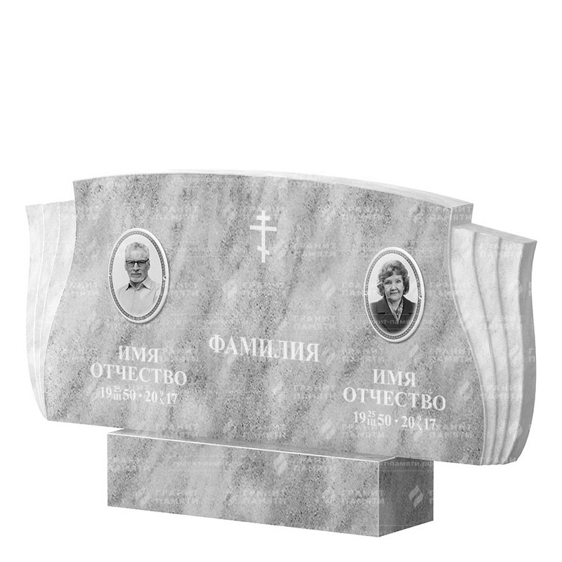 Памятники из мрамора в Краснодаре | Двойной мраморный памятник ФМ-264