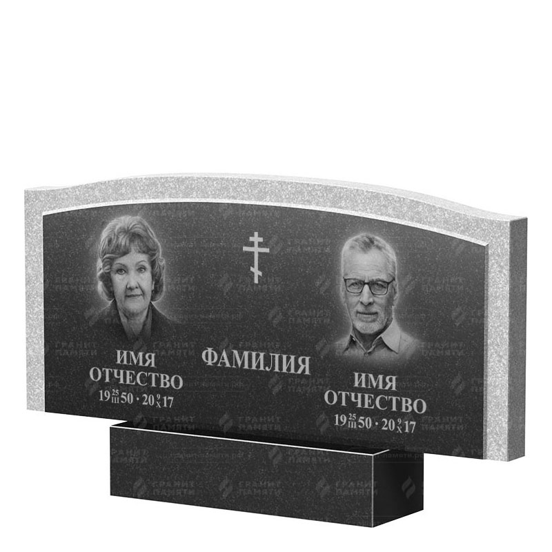 Памятники из гранита двойные в Краснодаре | Двойной гранитный памятник ФГ-131
