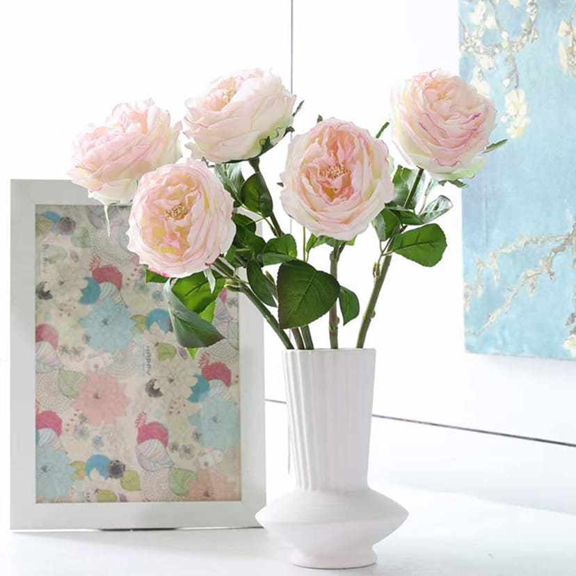 Искусственные цветы в Краснодаре | Цветок искусственный «Роза пионовидная», молочно-розовая, одиночный