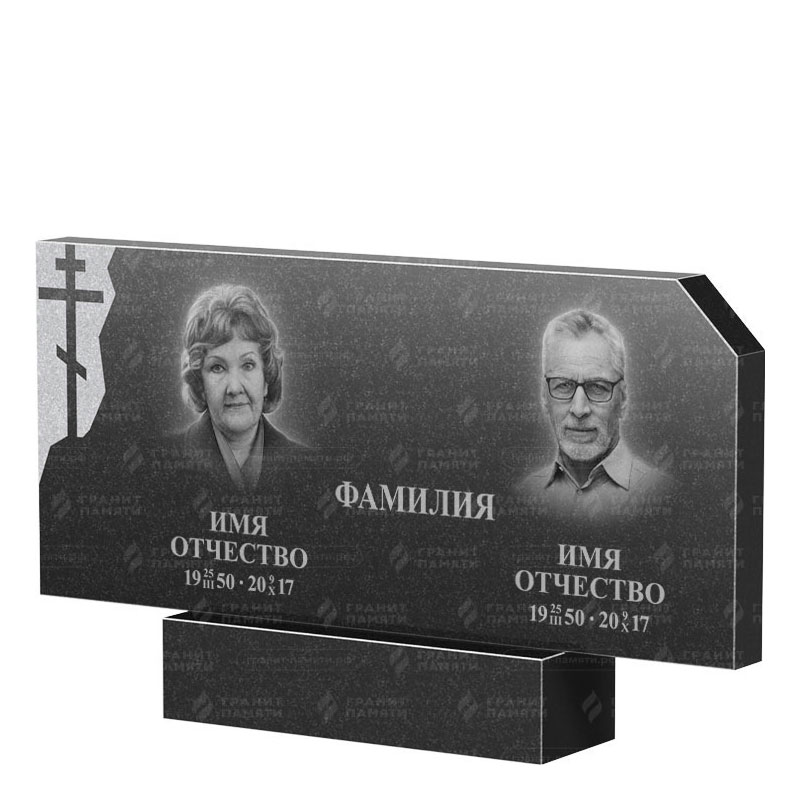 Памятники из гранита двойные в Краснодаре | Двойной гранитный памятник ФГ-134
